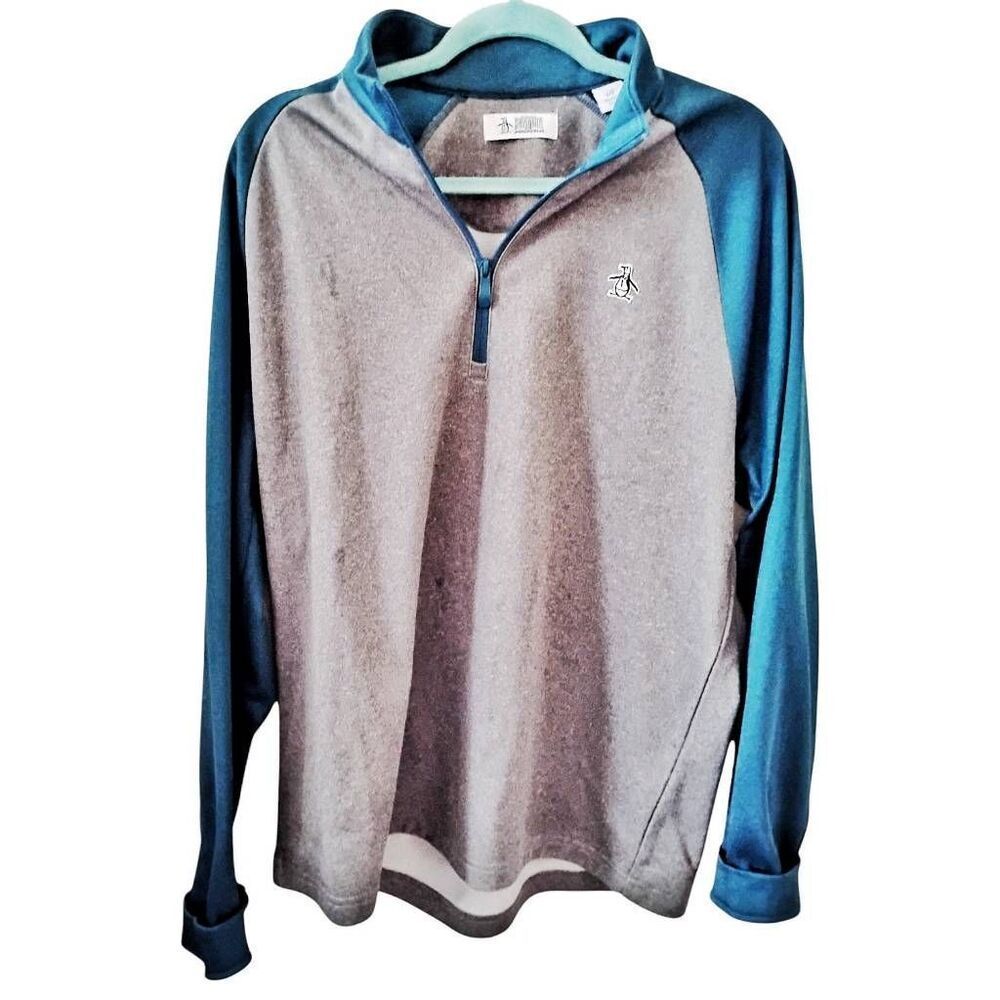 Original Penguin Raglan 1/4 Zip Golf Pullover Size Large